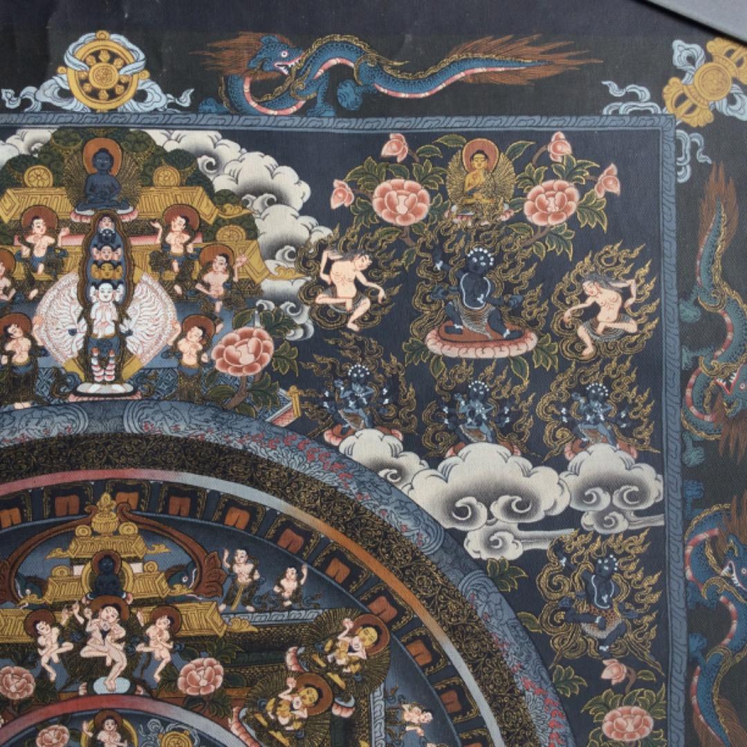 曼荼羅（マンダラ）絵画：ネパール産　手描き