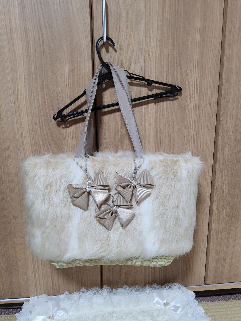 キャリーバッグ　ftakako ファーキャリーバッグ　大