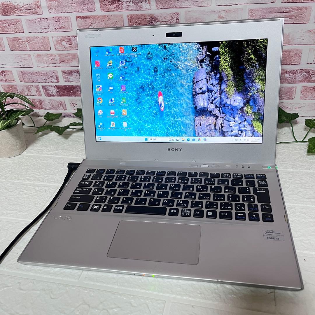 ★SONY中古SSD128GB メモリ8G★SVT1111AJ ノートPC440