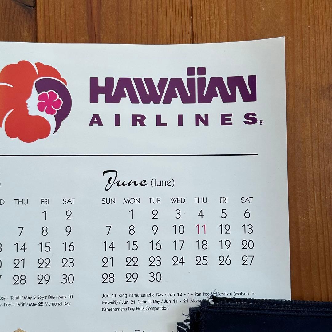 98年旧ロゴHAWAIIAN AIRハワイアン航空オリジナルカレンダーポスター6