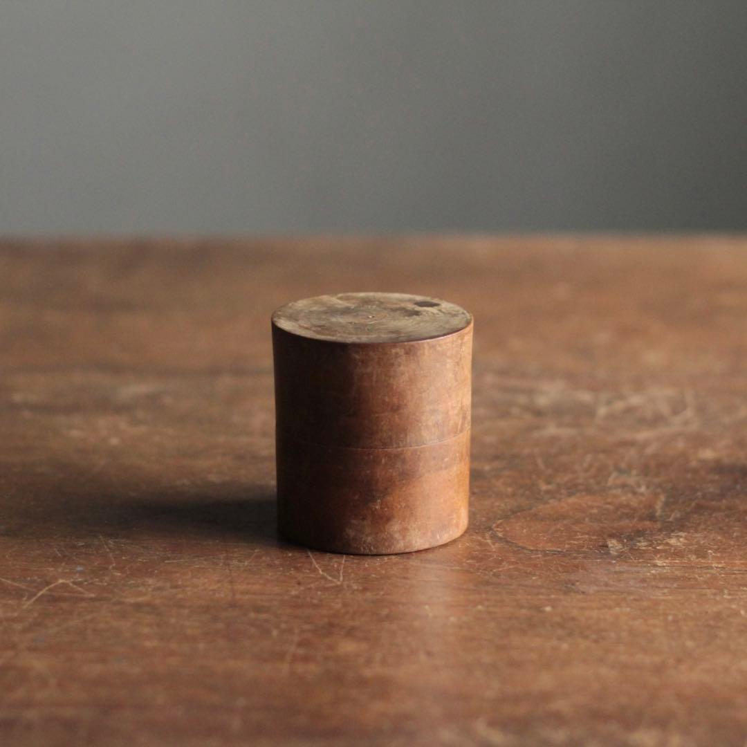 佳き木肌 茶筒 茶入 No.3 茶道具 煎茶道具 古道具 アンティーク