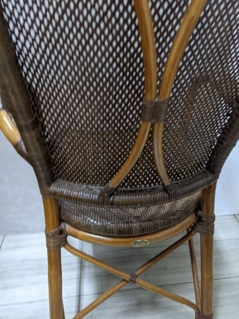 KAZAMA カザマ ラタン チェア 椅子 籐 アームチェア 肘付き