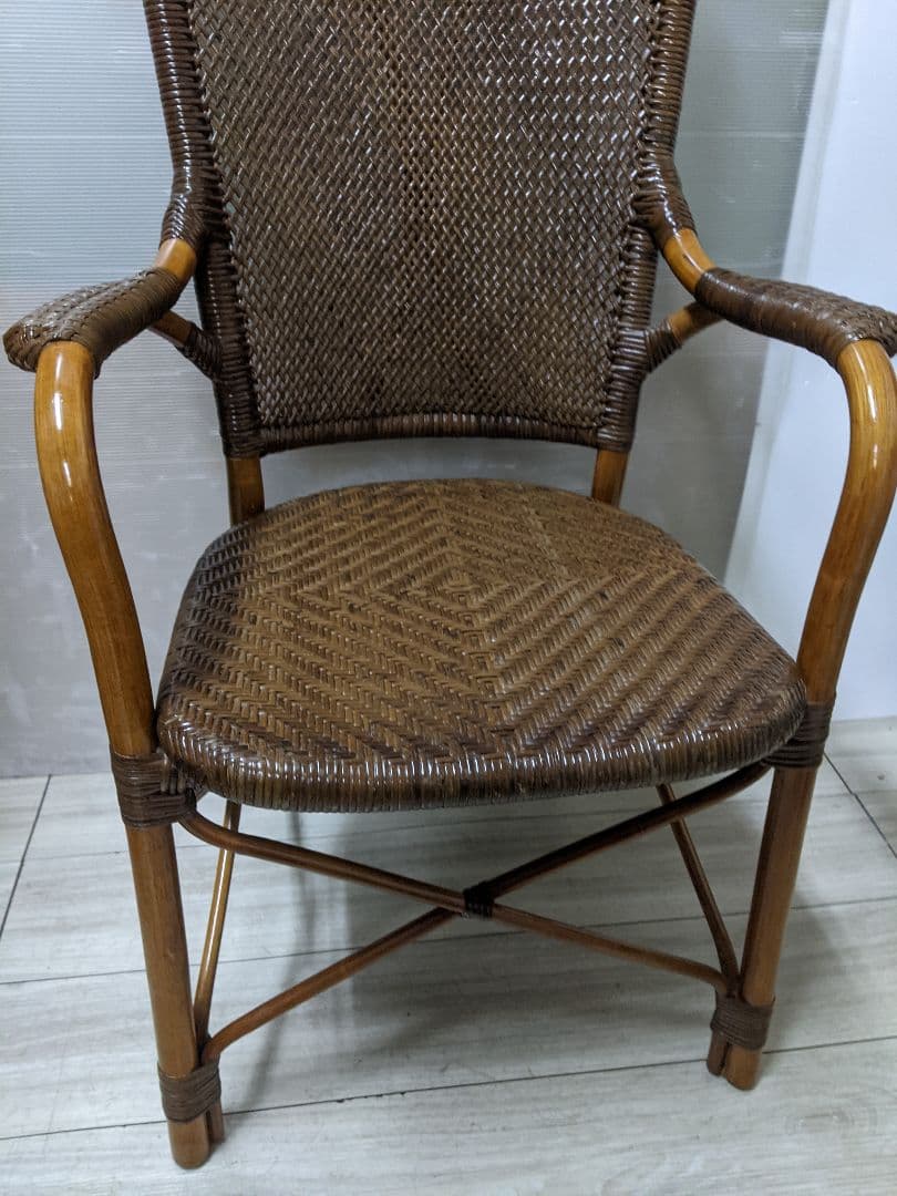 KAZAMA カザマ ラタン チェア 椅子 籐 アームチェア 肘付き