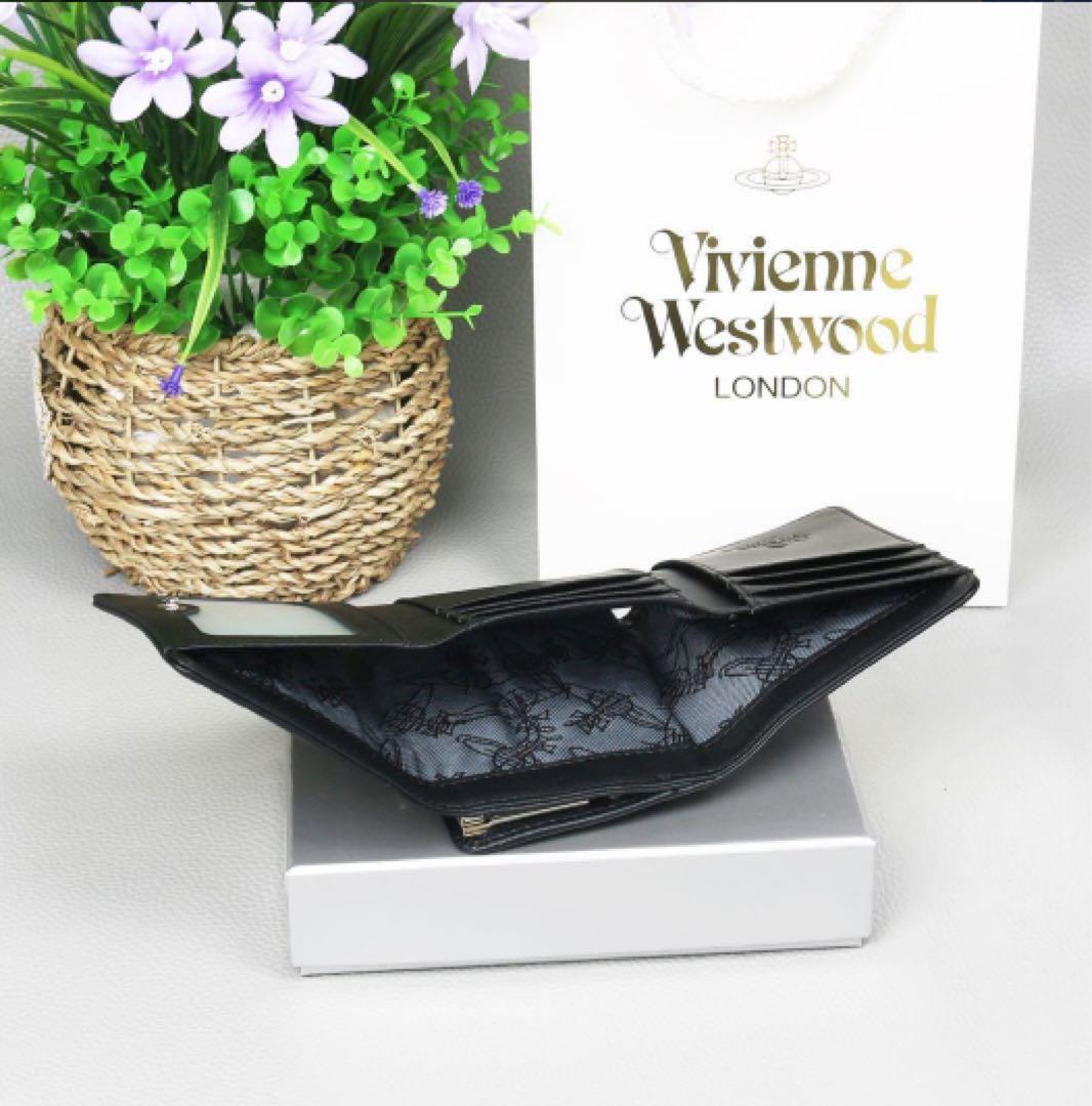 Vivienne Westwood ヴィヴィアン 三つ折り財布 レザー 金）/