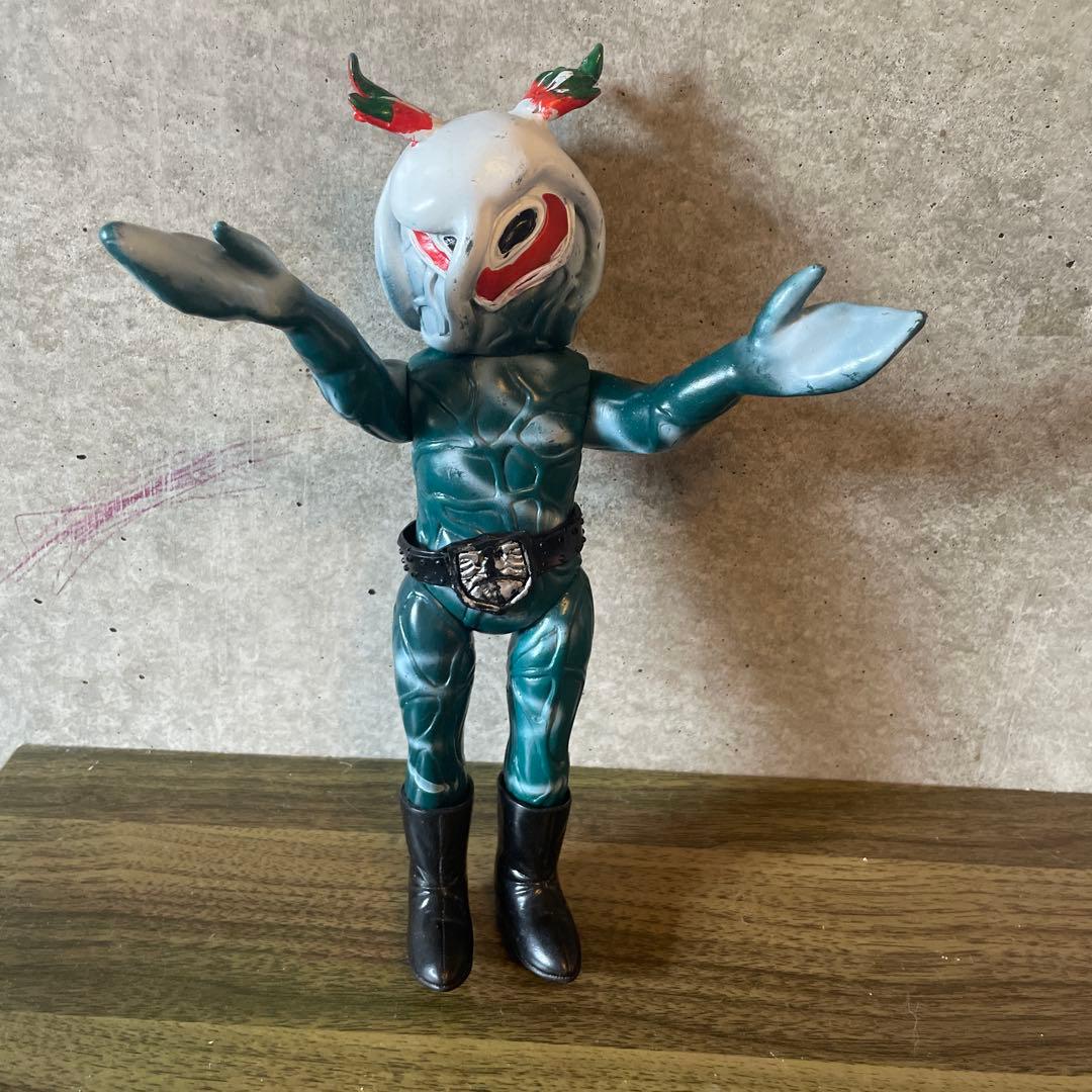 週末削除旧バンダイ当時物仮面ライダー怪人トリカブトソフビ落書きなし