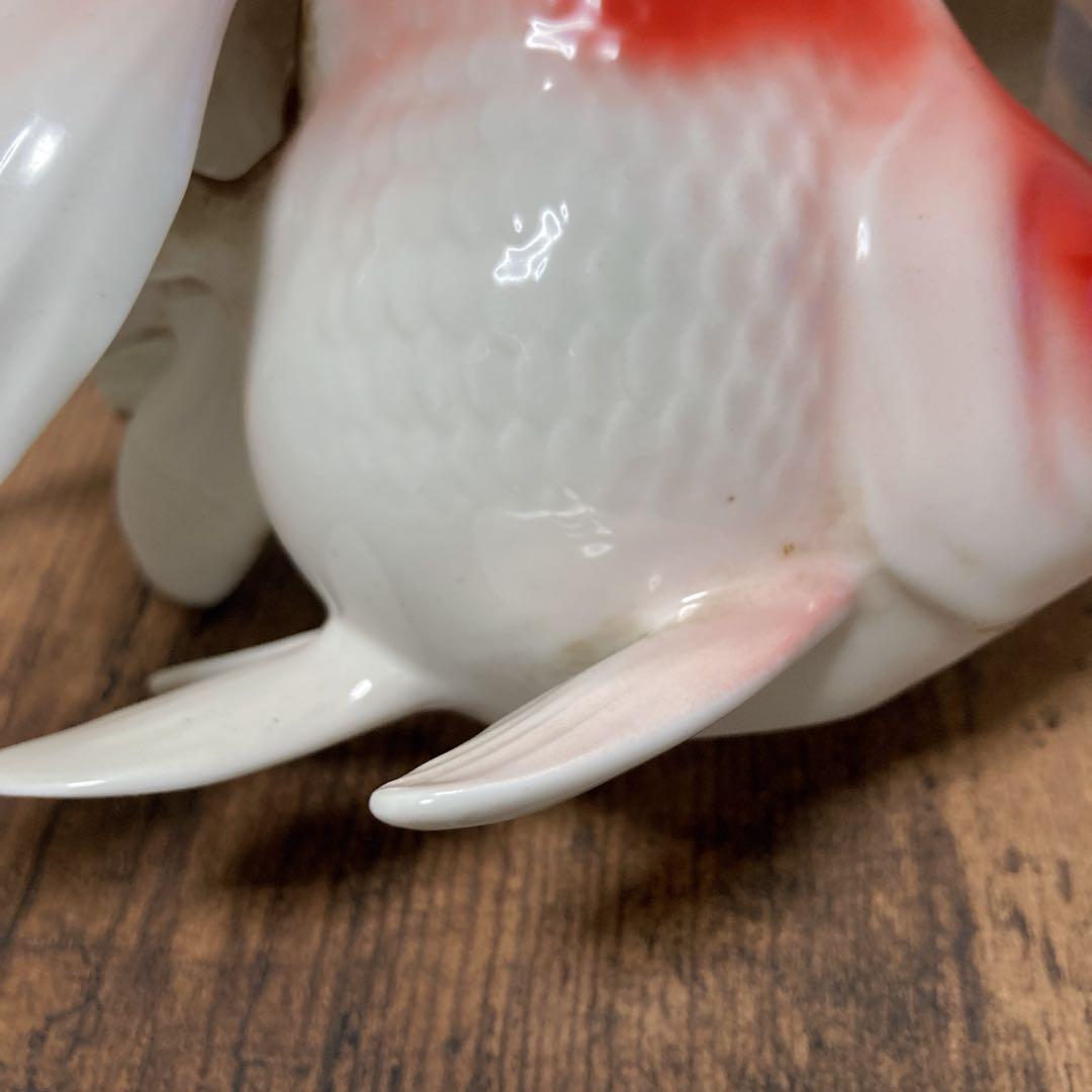 ノリタケ　ボーンチャイナ 金魚 琉金 シカ印　アンティークオブジェ　骨董　レトロ