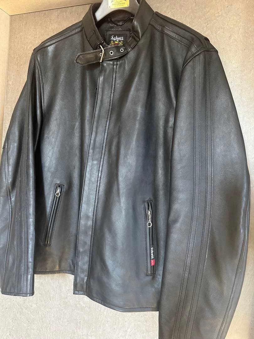 ぽ*ず様 未使用 N.Y.C. ショット CLASSIC RACER 羊革レザー