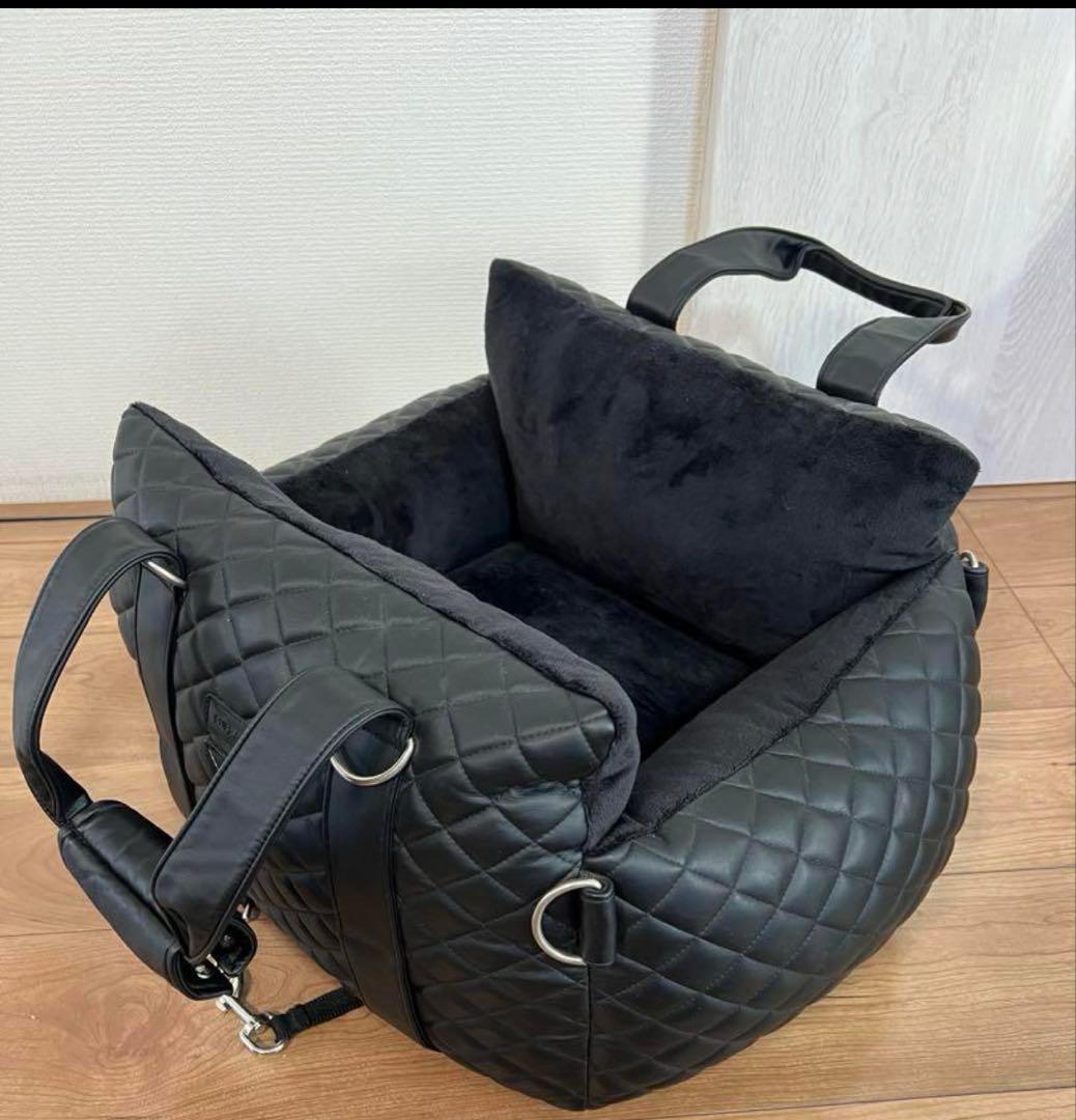 PUPPY ANGEL ブラックペットキャリー ドライブベッド 小型犬Sサイズ
