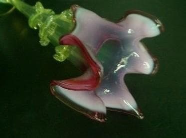 ★G1703★ アンティーク ウランガラス　花瓶　花器　ヨーロッパ