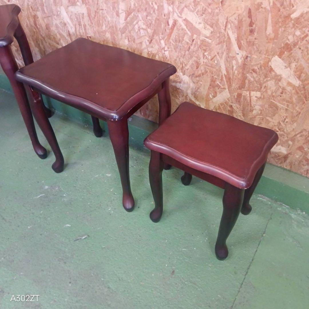 004送料設置無料　別荘保管品　猫足アンティーク　サイドテーブル　きれい