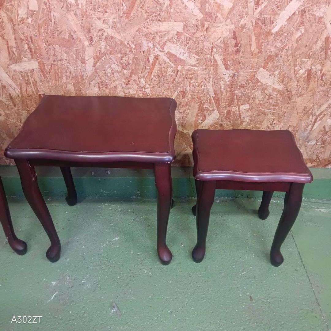 004送料設置無料　別荘保管品　猫足アンティーク　サイドテーブル　きれい