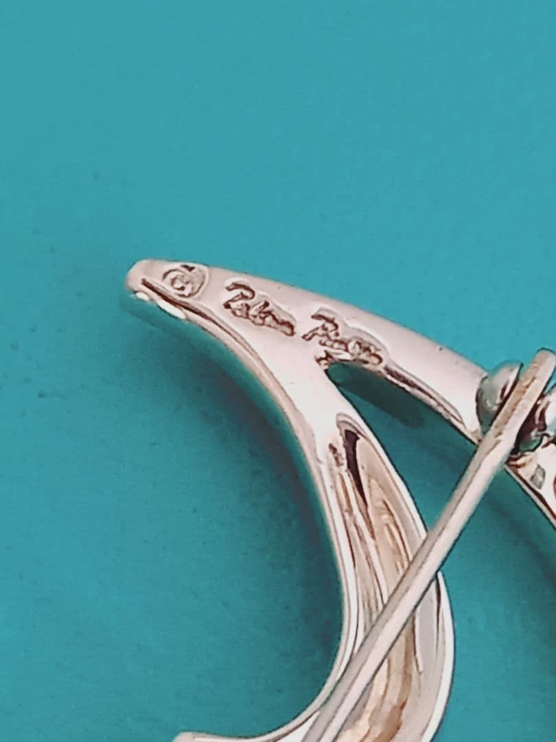 美品 TIFFANY ティファニー クレセントムーン シルバーブローチ