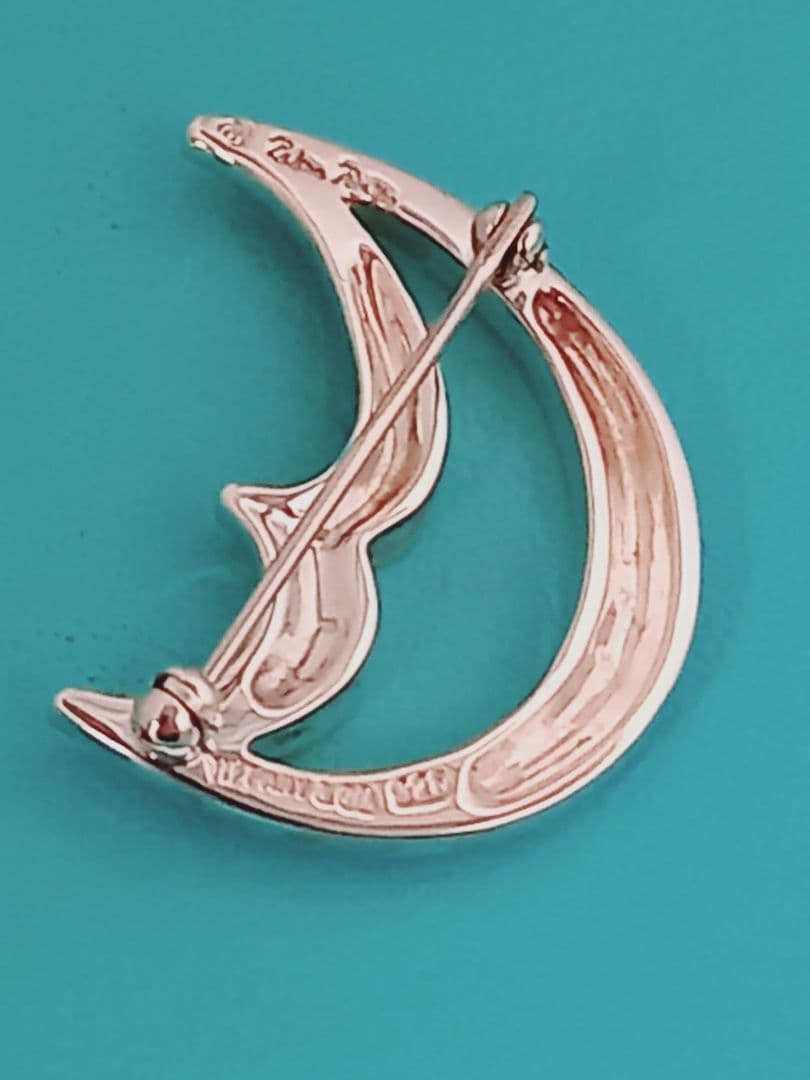美品 TIFFANY ティファニー クレセントムーン シルバーブローチ