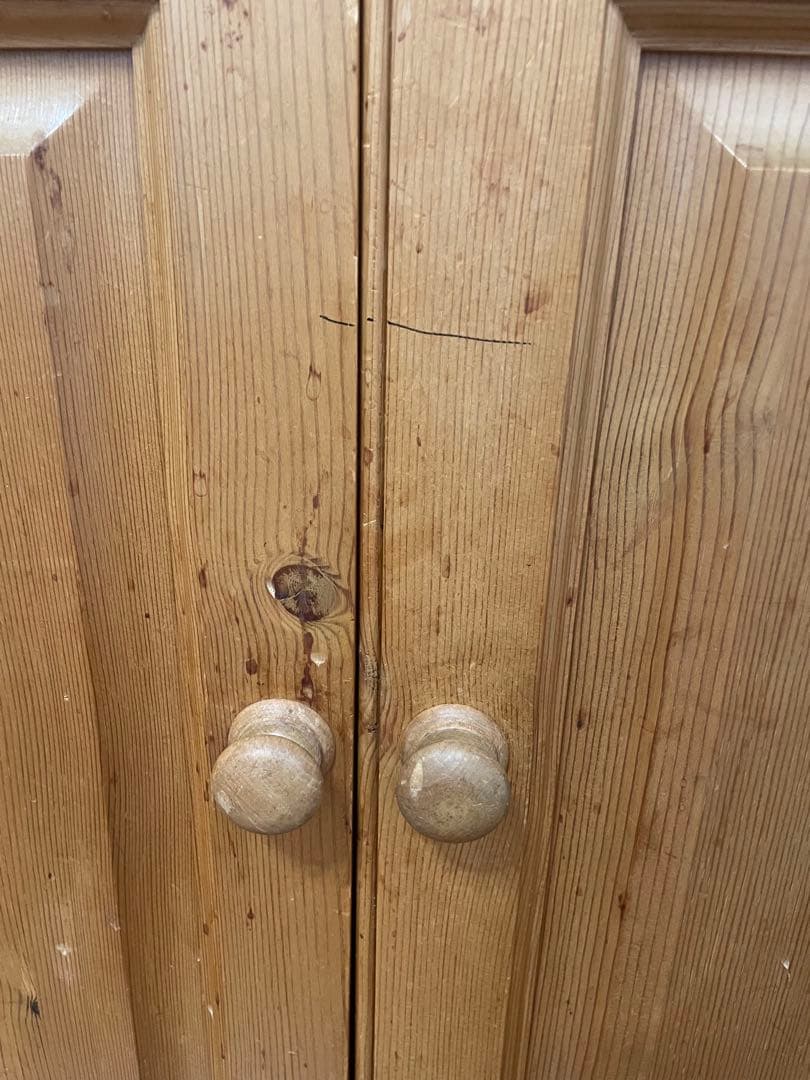 ペニーワイズ⭐︎木製ガラス扉キャビネット⭐︎パイン無垢材