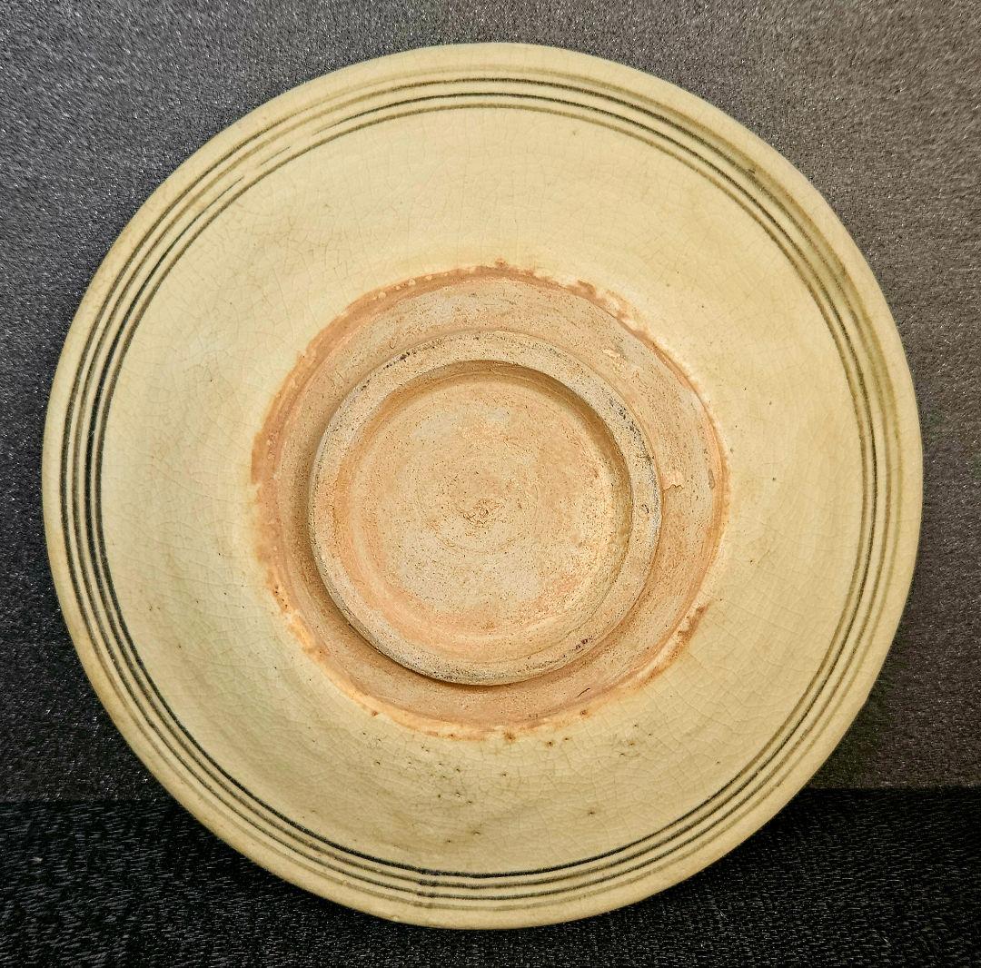 【上作品❗】14世紀頃　東南アジア古陶磁器　タイ古陶　スコタイ　魚文鉢皿　宋胡録