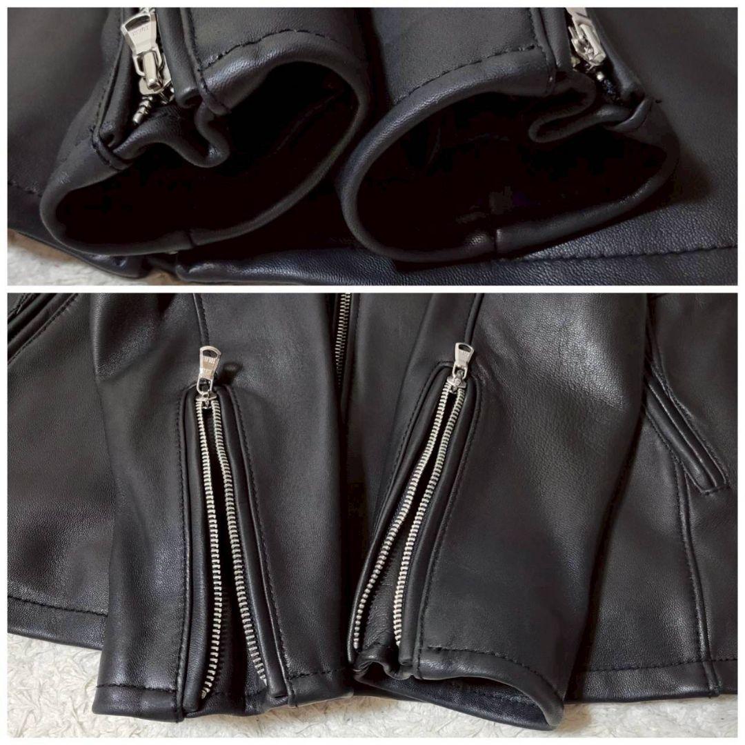 美品✨ ユナイテッドアローズ ラムレザー シングルライダース 羊革 ブラック L