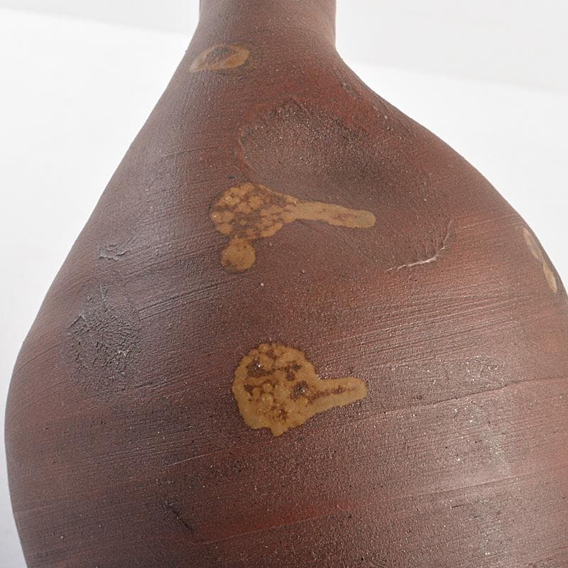 備前焼　古備前　江戸時代末期　鴨徳利　桂又三郎極め箱　V　R5572