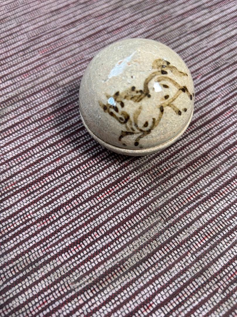 相馬駒焼 14代田代法橋 香合 茶道 茶道具