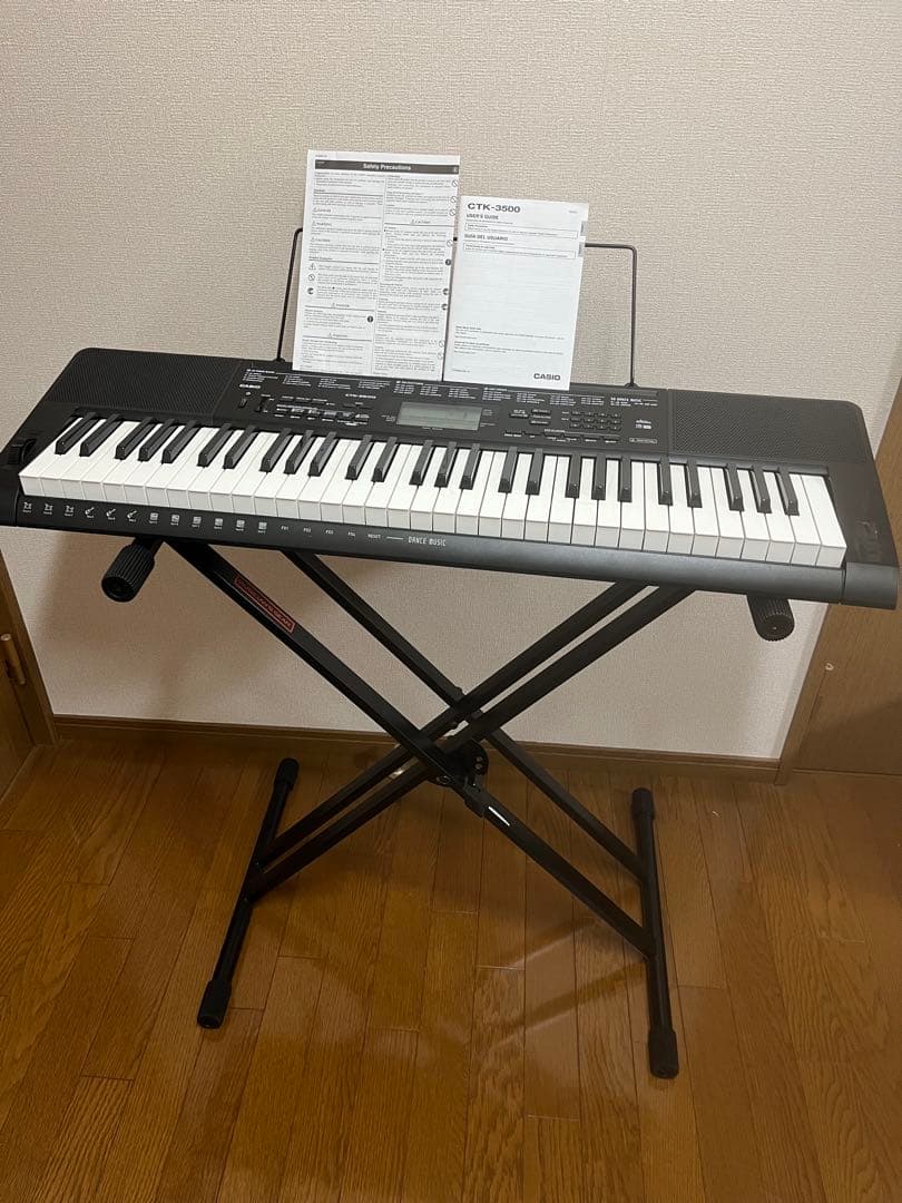 CASIO CTK-3500 電子キーボード 折りたたみスタンド付き