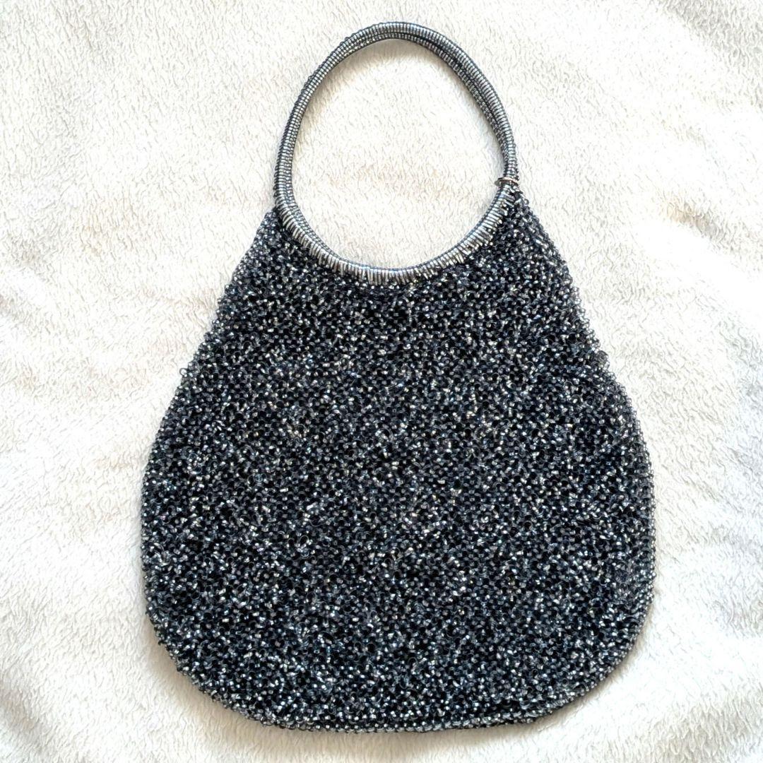 アンテプリマ シルバーブルー ハンドバッグ トートバッグ ワイヤーバッグ 大容量