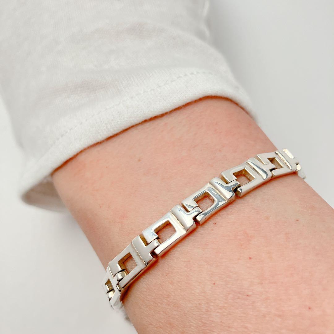 18 グッチ GUCCI 925 ブレスレット シルバー メンズ ON483