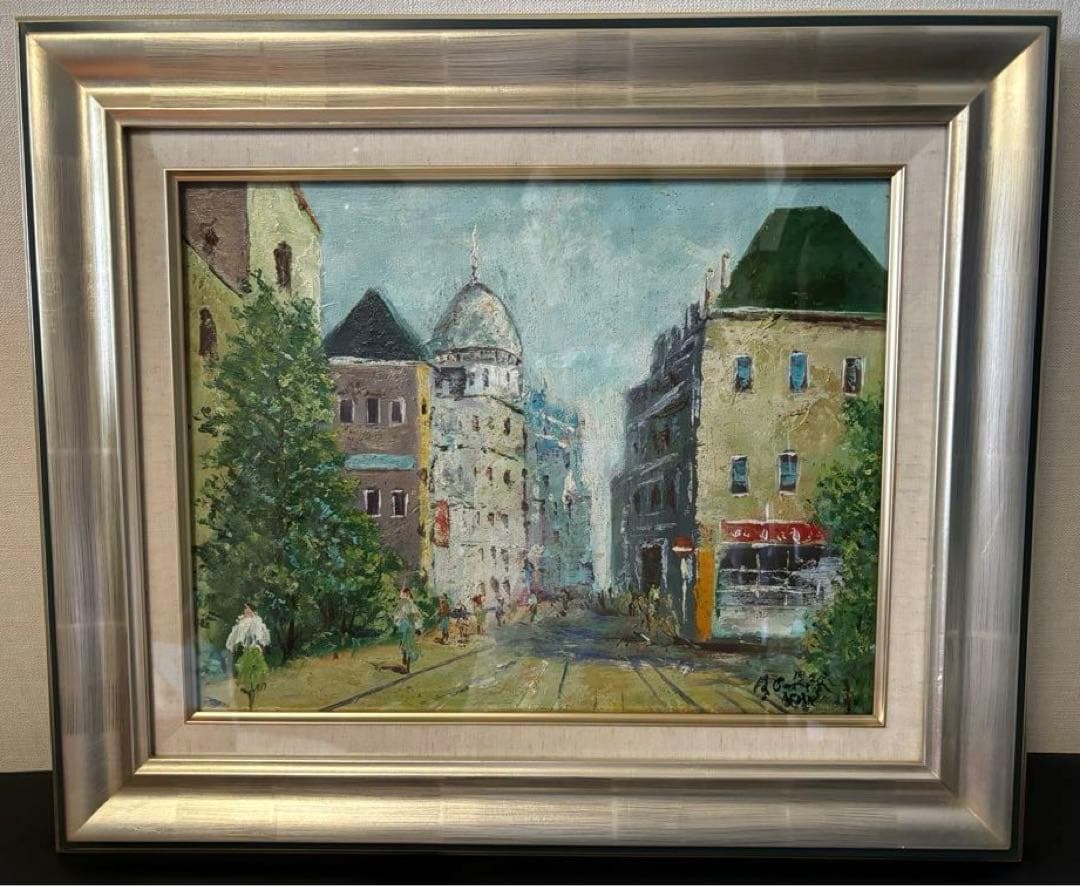 ホ*２様 油彩、絵画6号、佐伯祐三 筆「巴里」、土方定一 鑑、