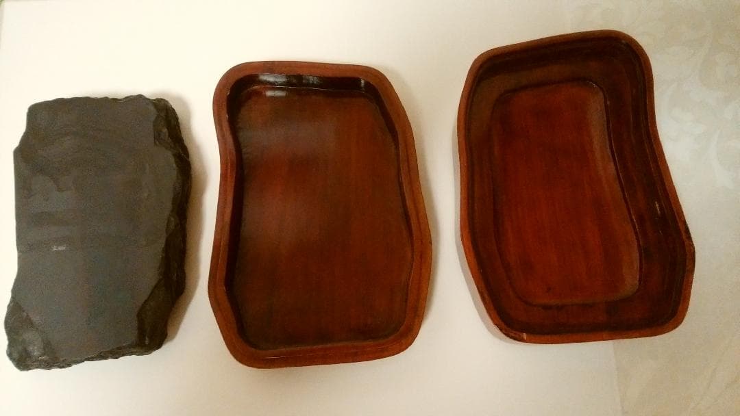 ★時代物★中国★端渓硯★木箱入り★書道★