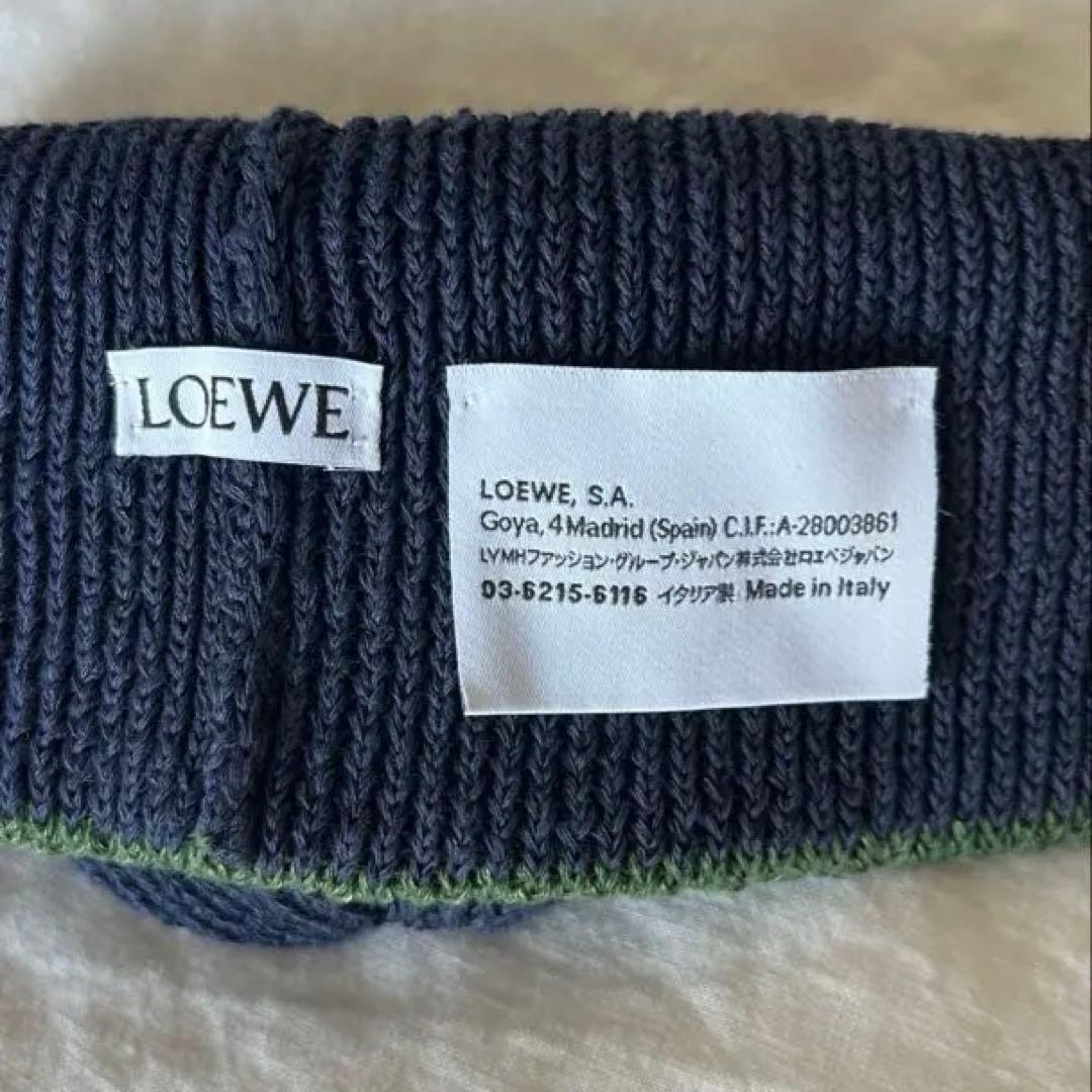 LOEWE ニット帽・ビーニー ネイビーとグリーン