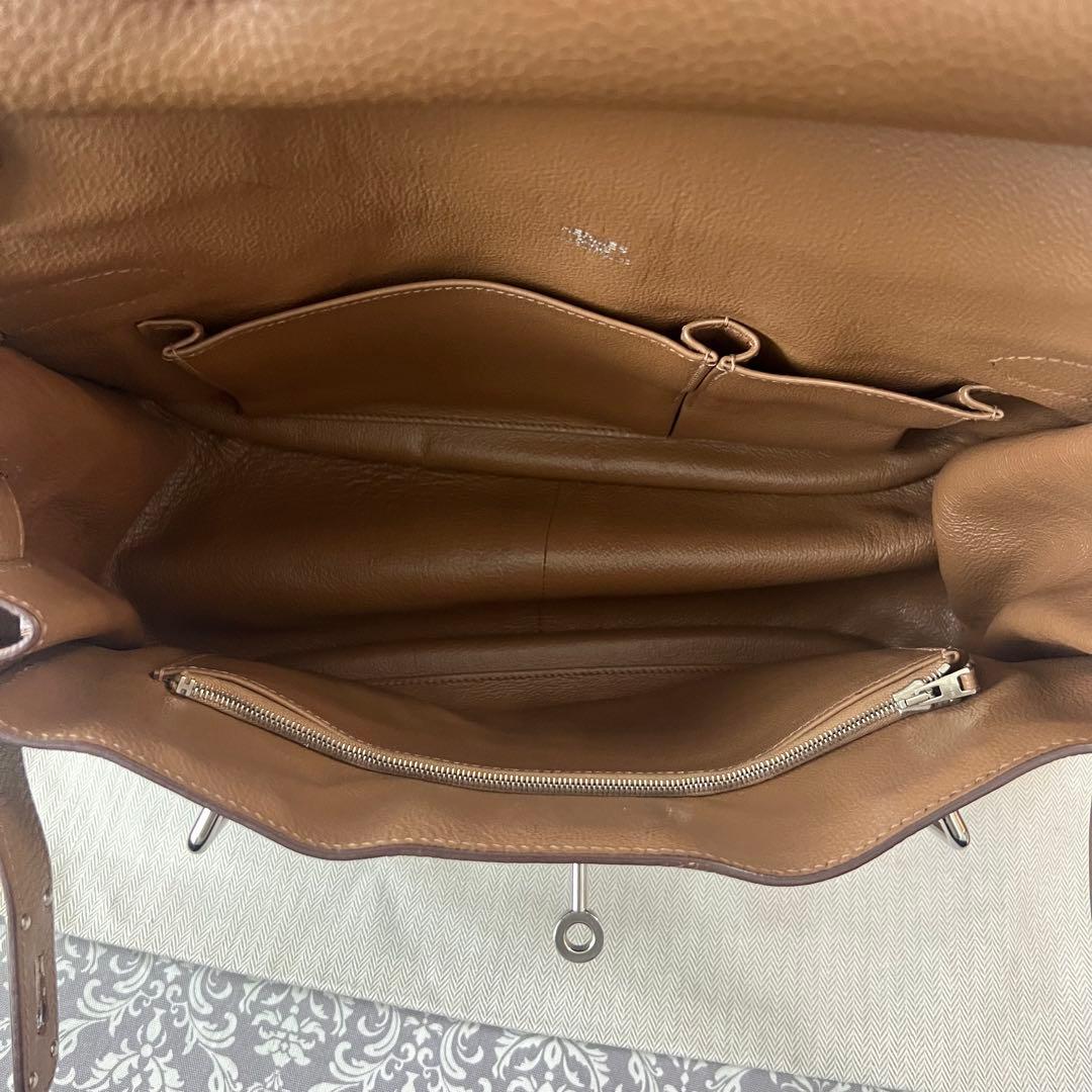 【スカーフ・カデナ付】HERMES ショルダーバッグ　ジプシエール　ブラウン