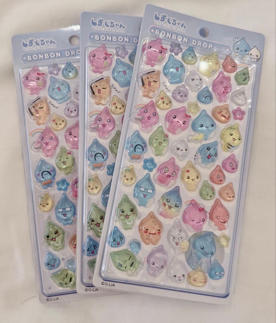【海外/ボンボンドロップシール】しずくちゃん 6種 まとめ売り