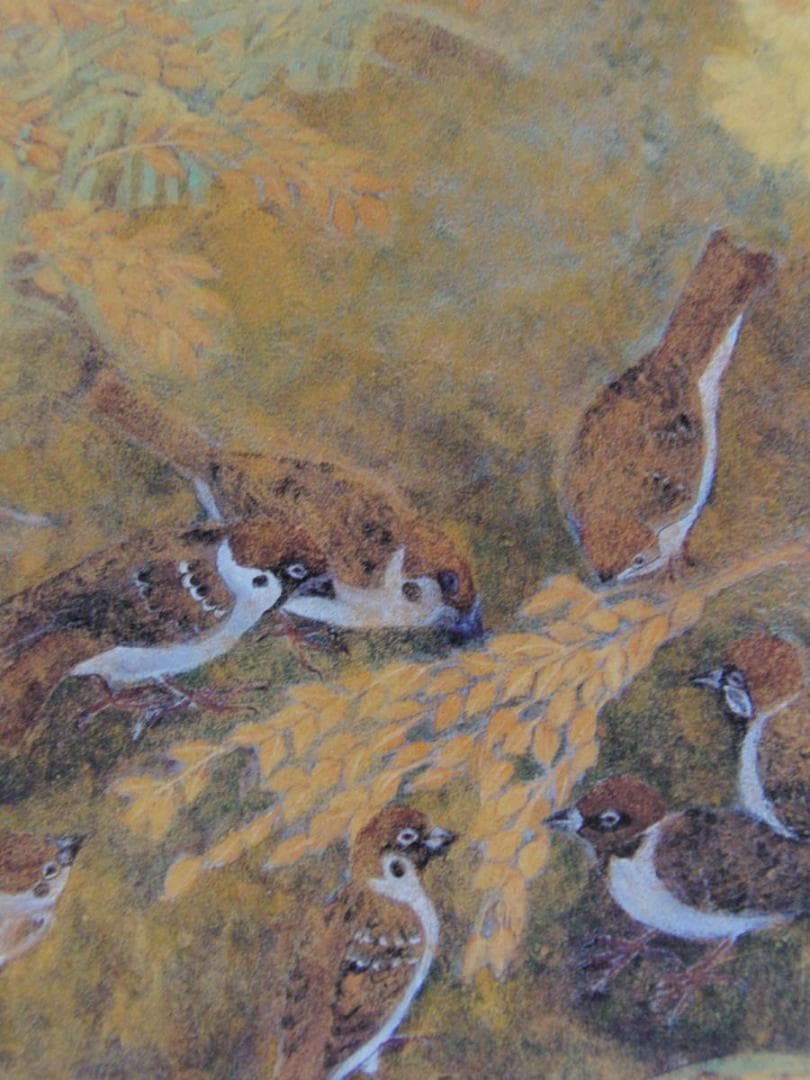 高橋淑子、【秋の宴】、希少な額装用画集より、新品額装付、状態良好