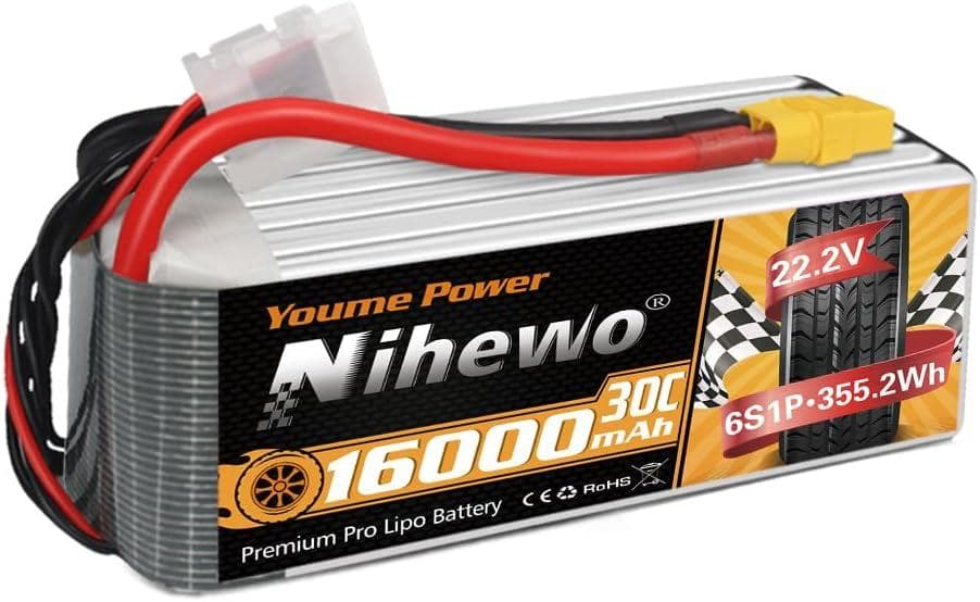 リポバッテリー 6S 22.2V Lipoバッテリー 16000mAh