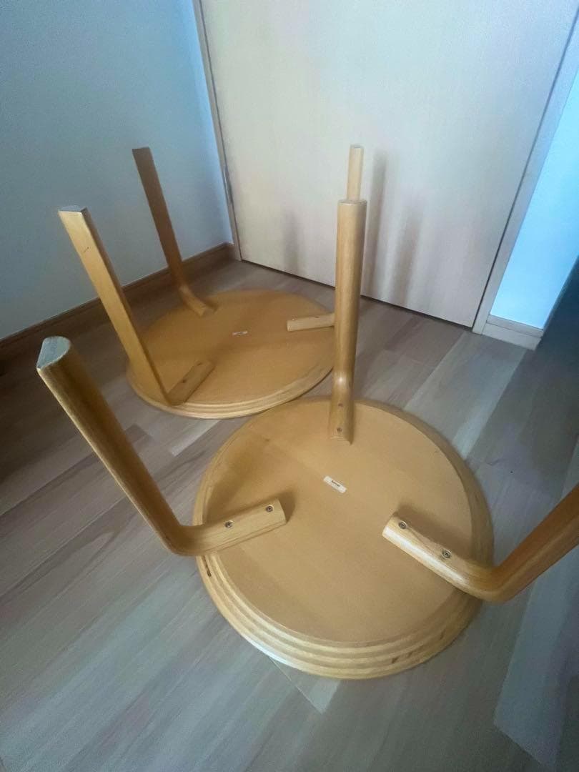 デンマーク Askman Jørgen Møller ビーチ材 ネストテーブル