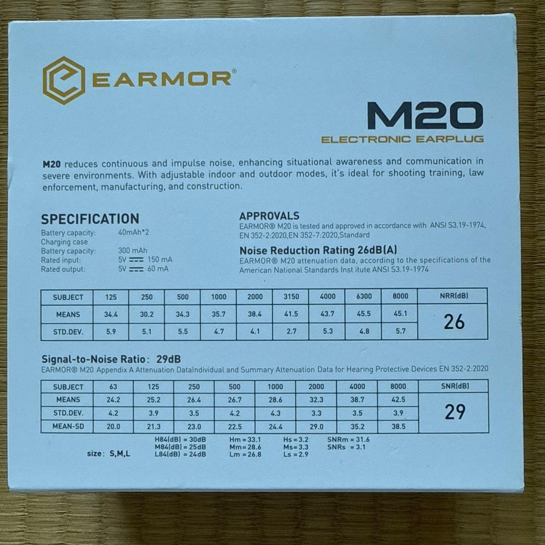 個人装備 EARMOR M20
