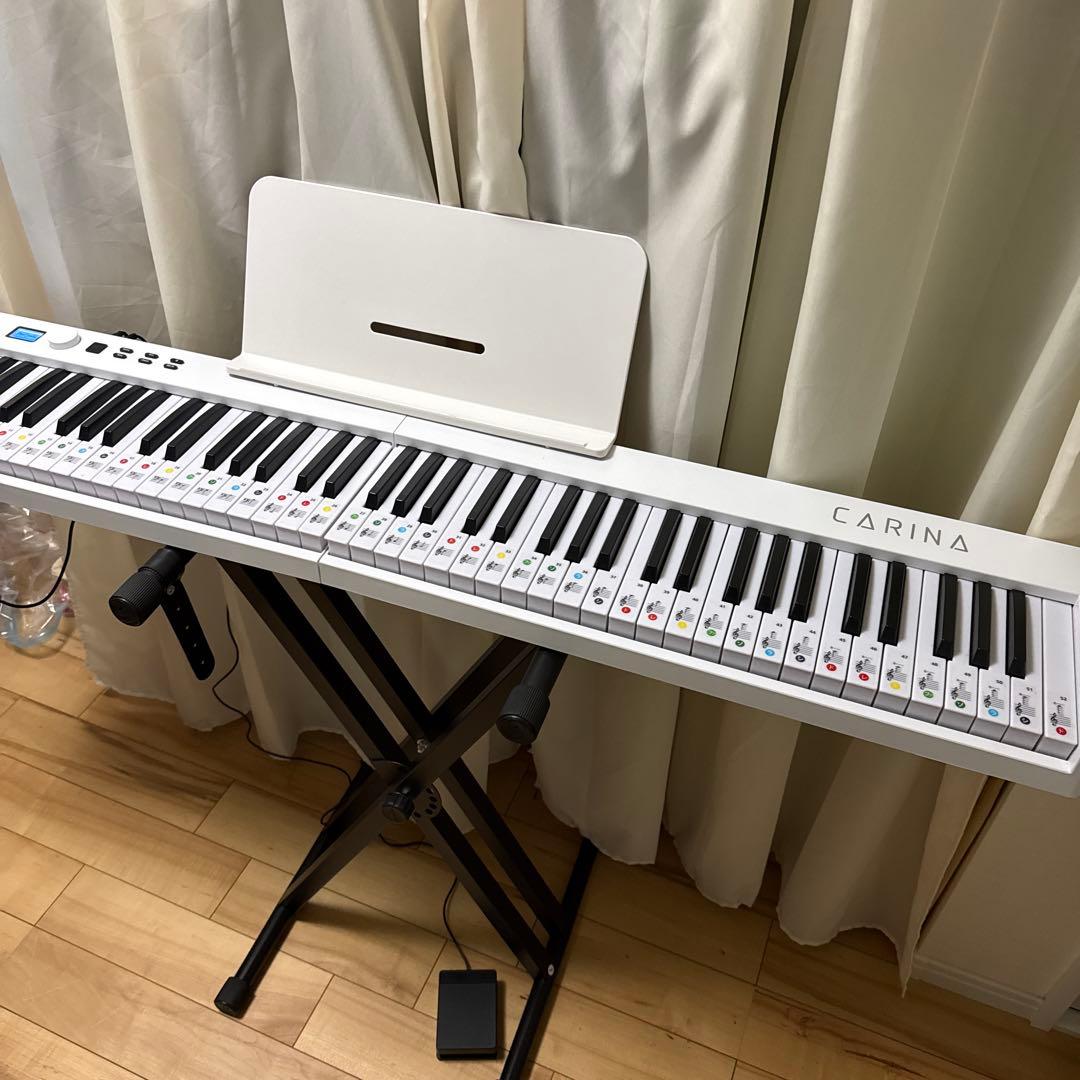 スタンド付きCARINA折りたたみ88鍵盤電子ピアノ