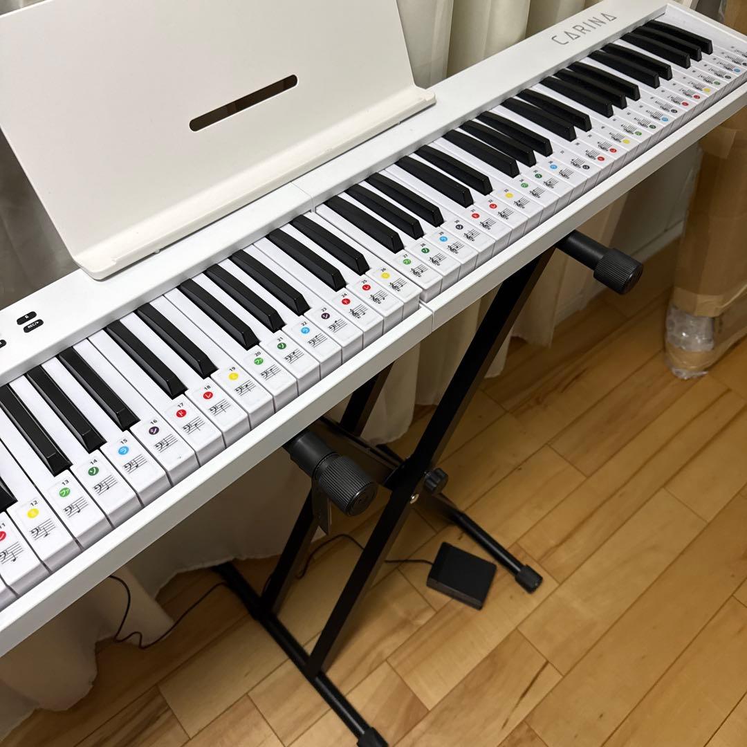 スタンド付きCARINA折りたたみ88鍵盤電子ピアノ