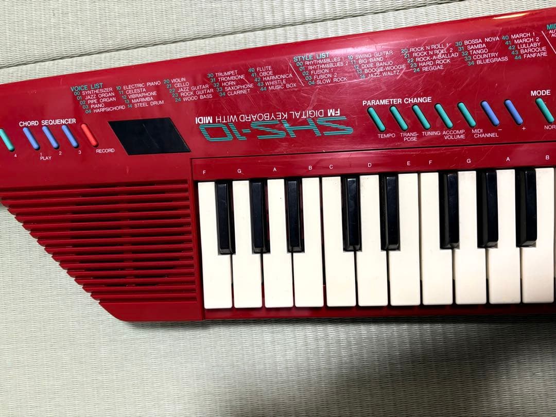 YAMAHA ヤマハ ショルダー キーボード SHS-10R レッド