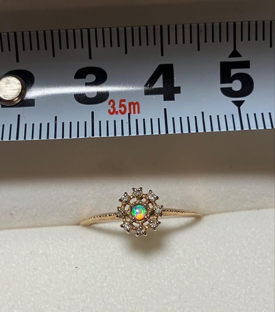 クロチェ　お花モチーフリング