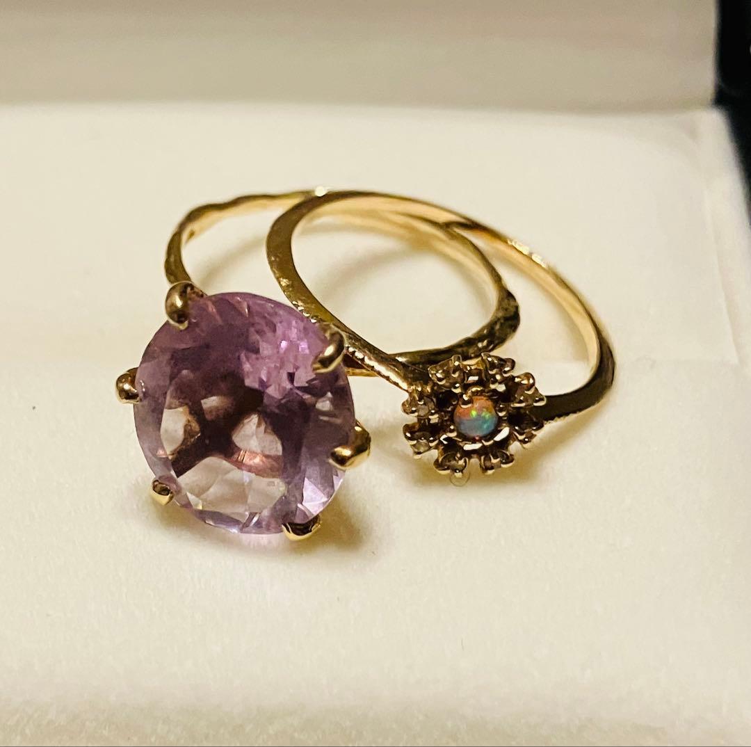 クロチェ　お花モチーフリング