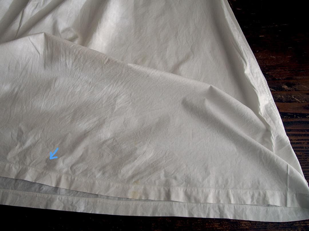 刺繍レースとシェルボタンの部屋着 ナイティ時代衣装 丈111cm /K379