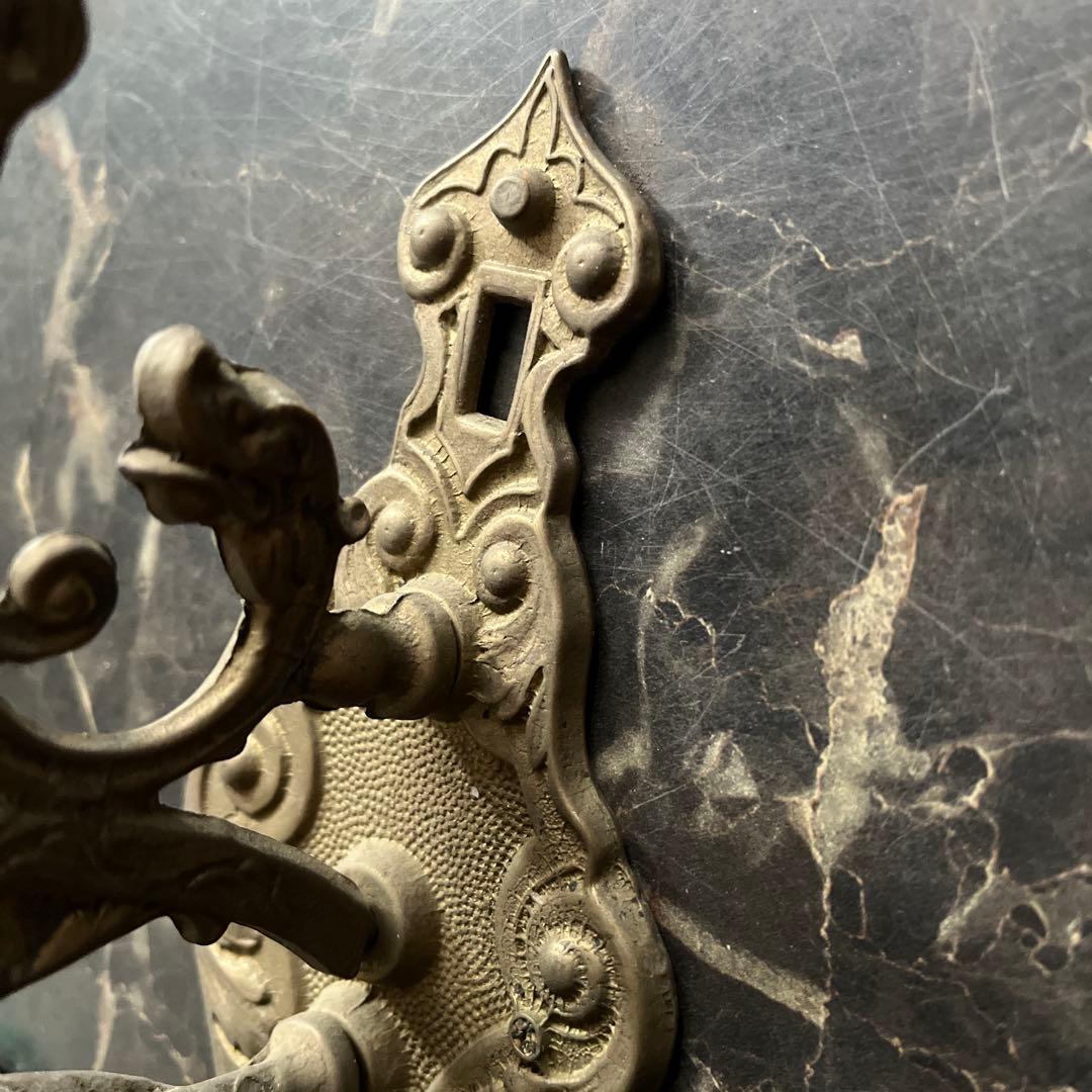 82です アンティーク真鍮製ドアベル、フランス製ドアベル、