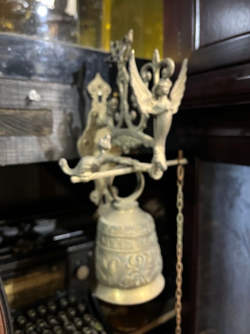 82です アンティーク真鍮製ドアベル、フランス製ドアベル、