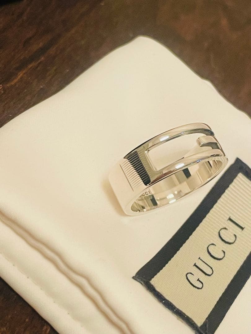 GUCCIリング 24号 カットリング カットアウト スターリングシルバー925