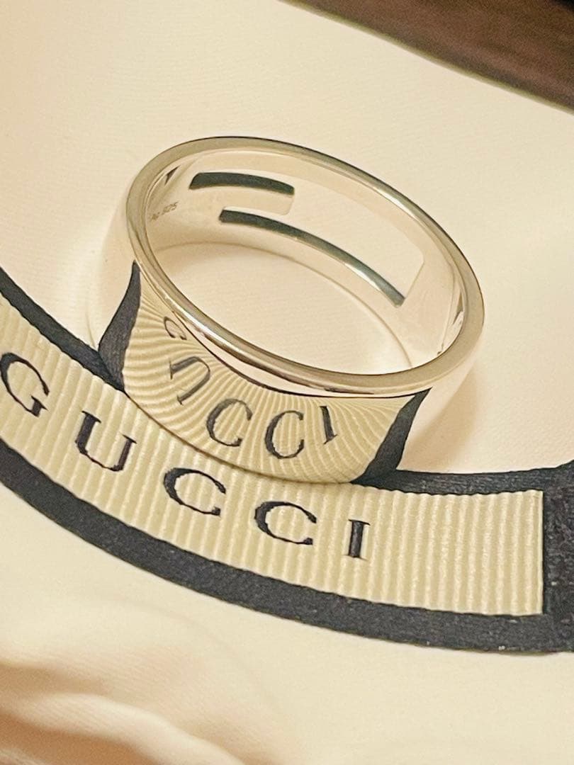GUCCIリング 24号 カットリング カットアウト スターリングシルバー925