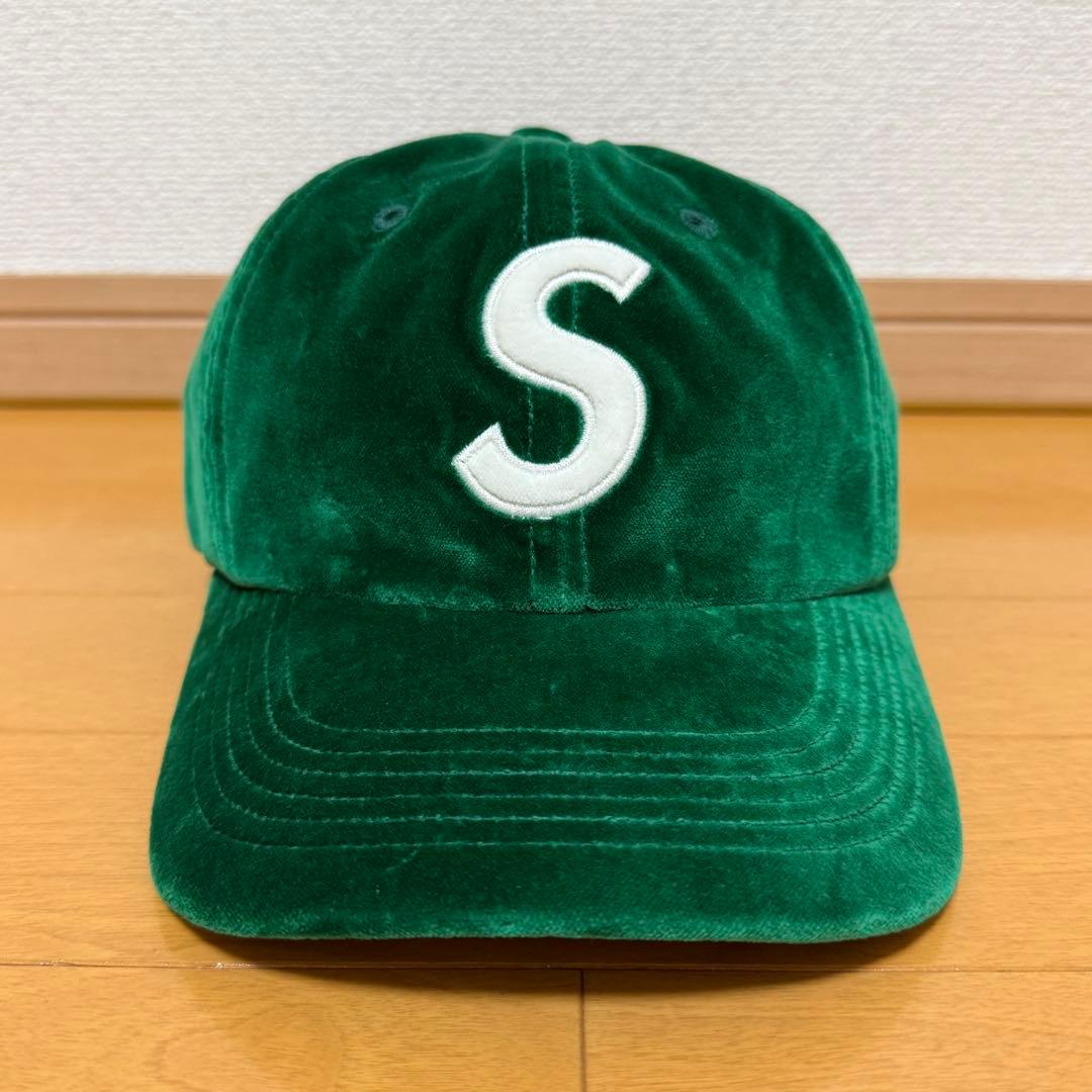 Supreme Velvet S Logo 6-Panel グリーン 20aw