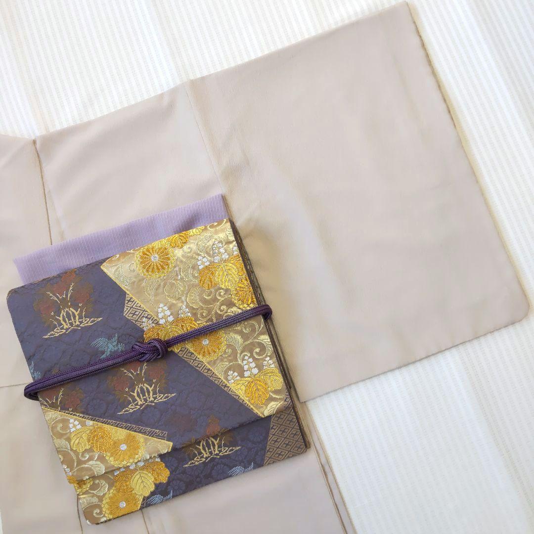 【袋帯】灰紫の気品＊有職文様がずらり並ぶ“雅の世界｜裂取り｜440cm