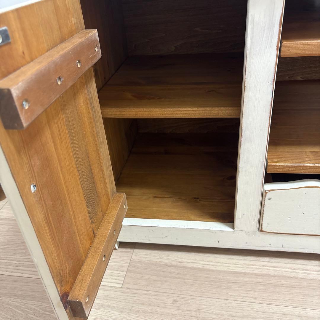 【カントリー家具】パイン材テレビボード(フレンチカントリー)