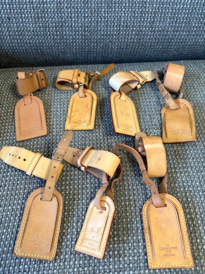 正規品LOUIS VUITTON ルイヴィトンヌメ革ネームタグ6セット