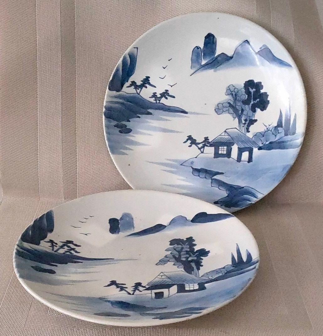 染付　大皿 ２枚組　31cm