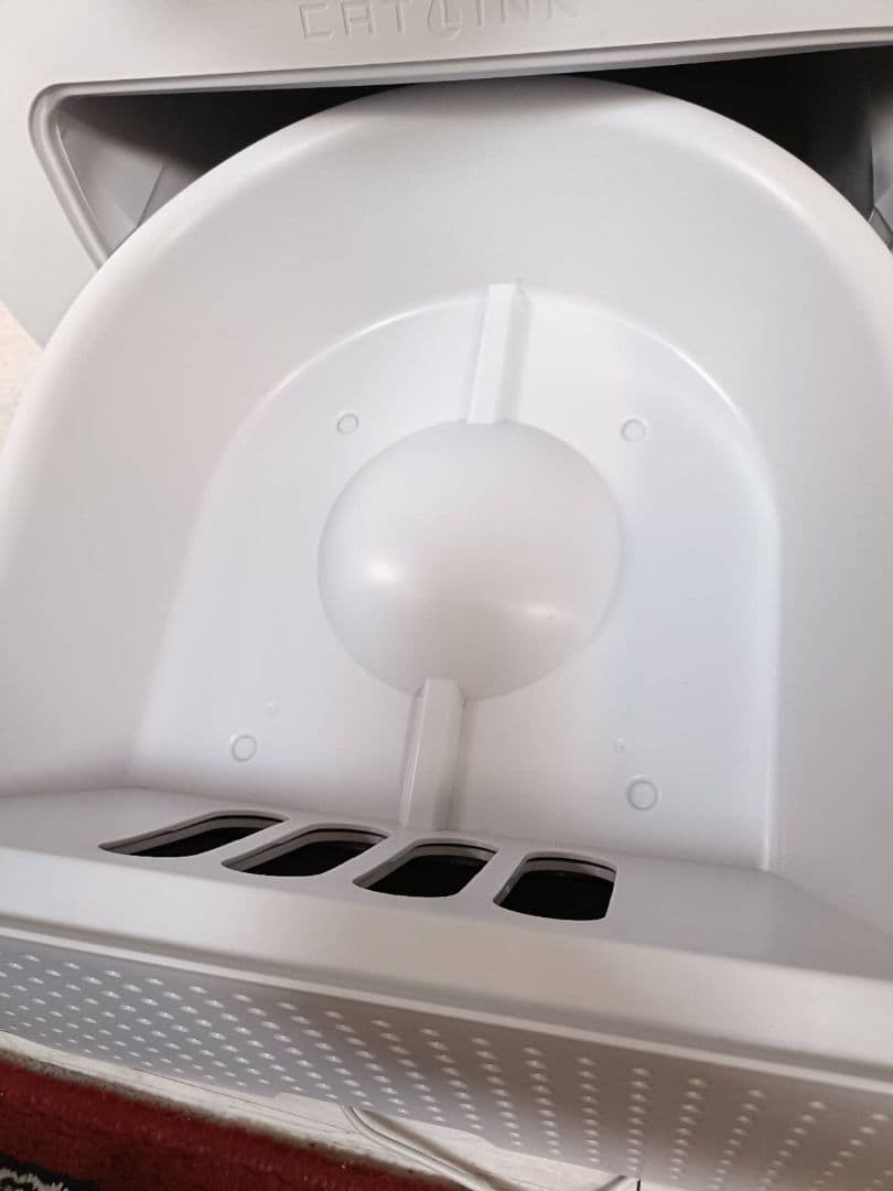 自動猫トイレ ホワイト 円形デザイン